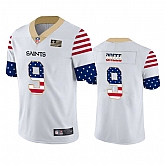 Nike Saints 9 Drew Brees White USA Flag Fashion Limited Jersey Dyin,baseball caps,new era cap wholesale,wholesale hats